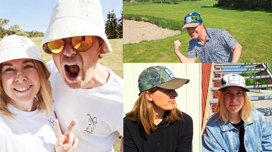 Bildmontage på golfare med 2Gringos kläder