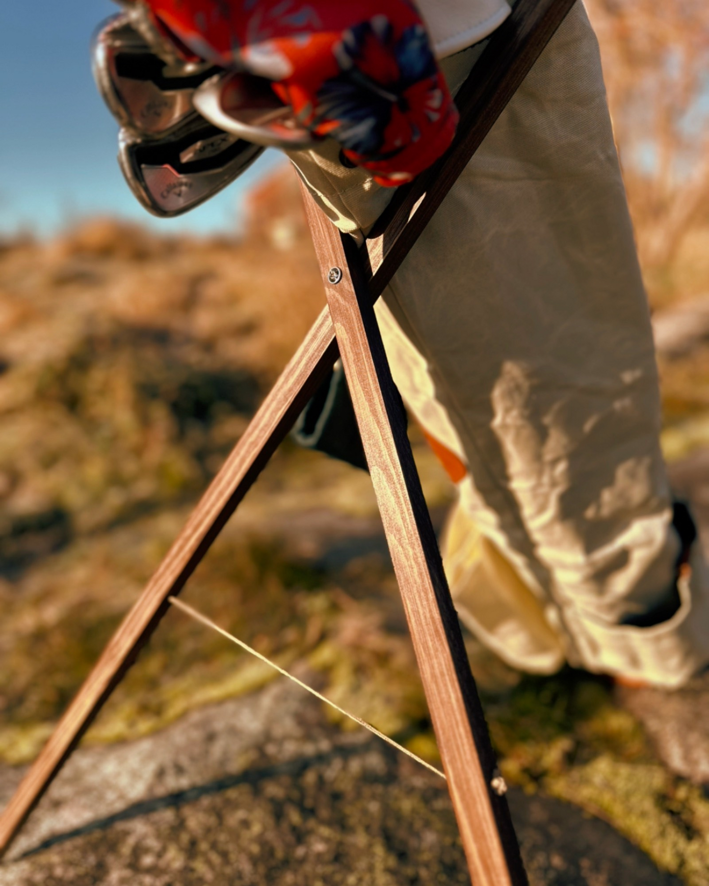 WOODEN TRESTLE STICKS (BAG STANDS)