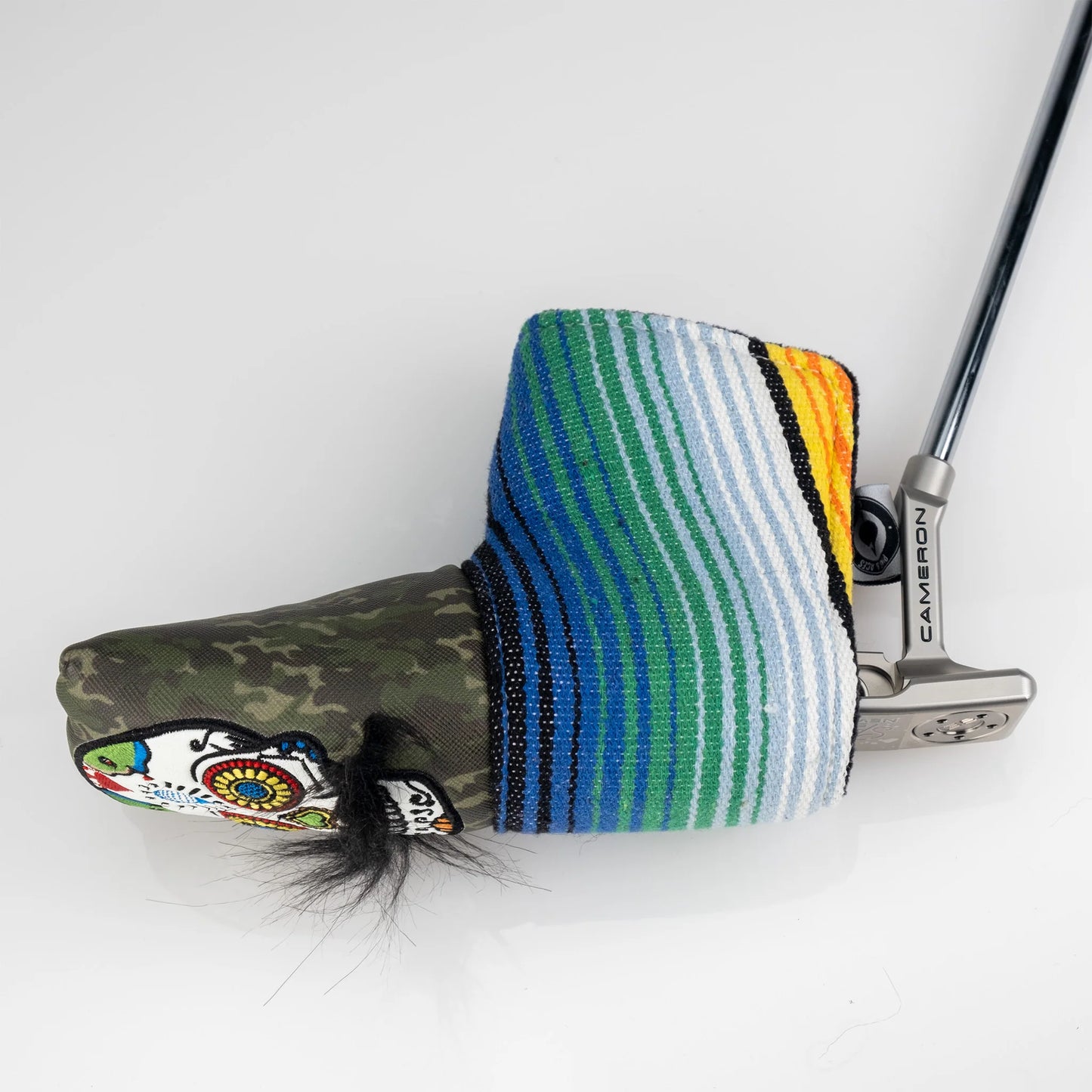 MUSTACHE SUGAR SKULL - KLUBBSKYDD PUTTER GREEN CAMO