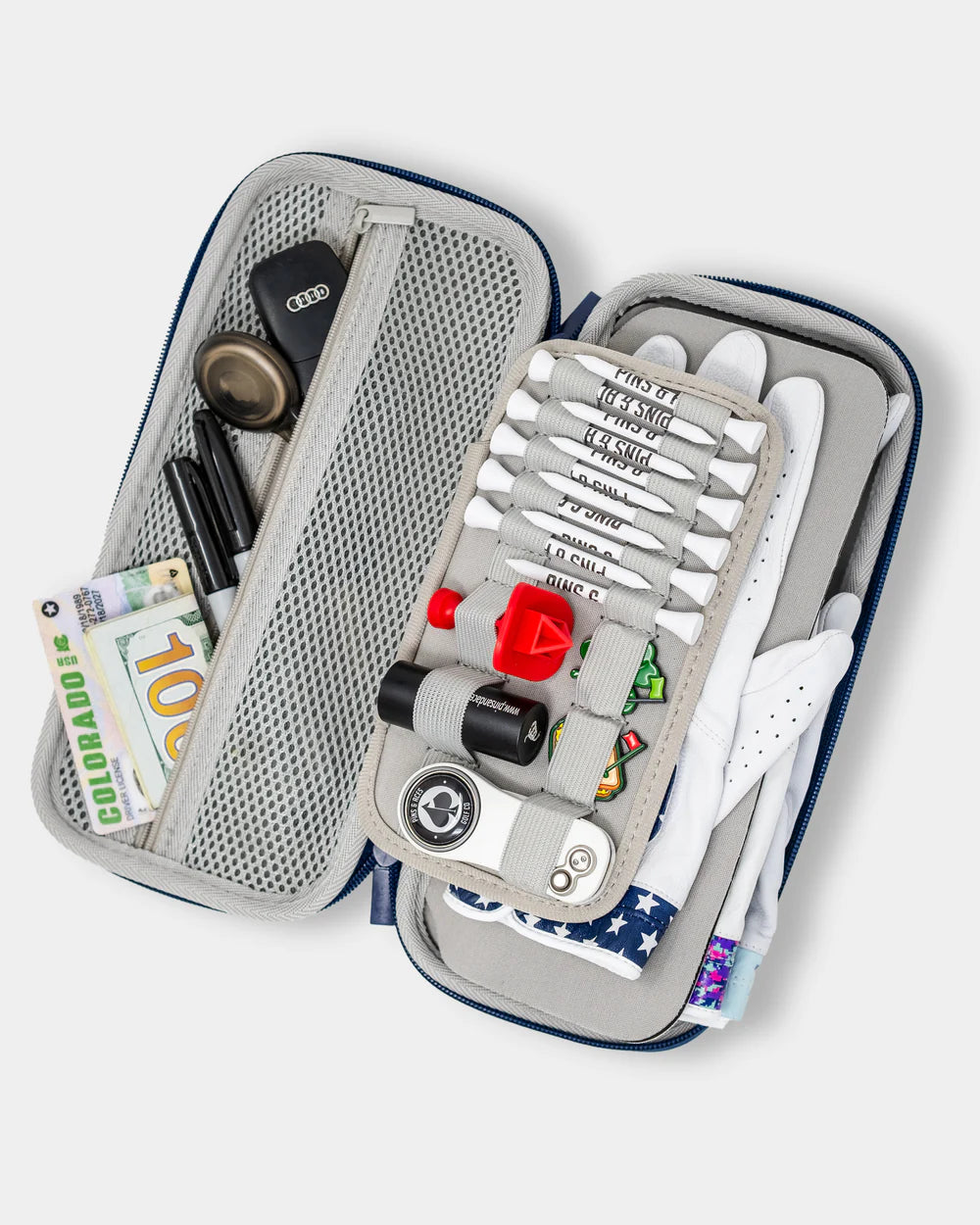 GOLF GLOVE & ACCESSORIES CADDY - GRAY