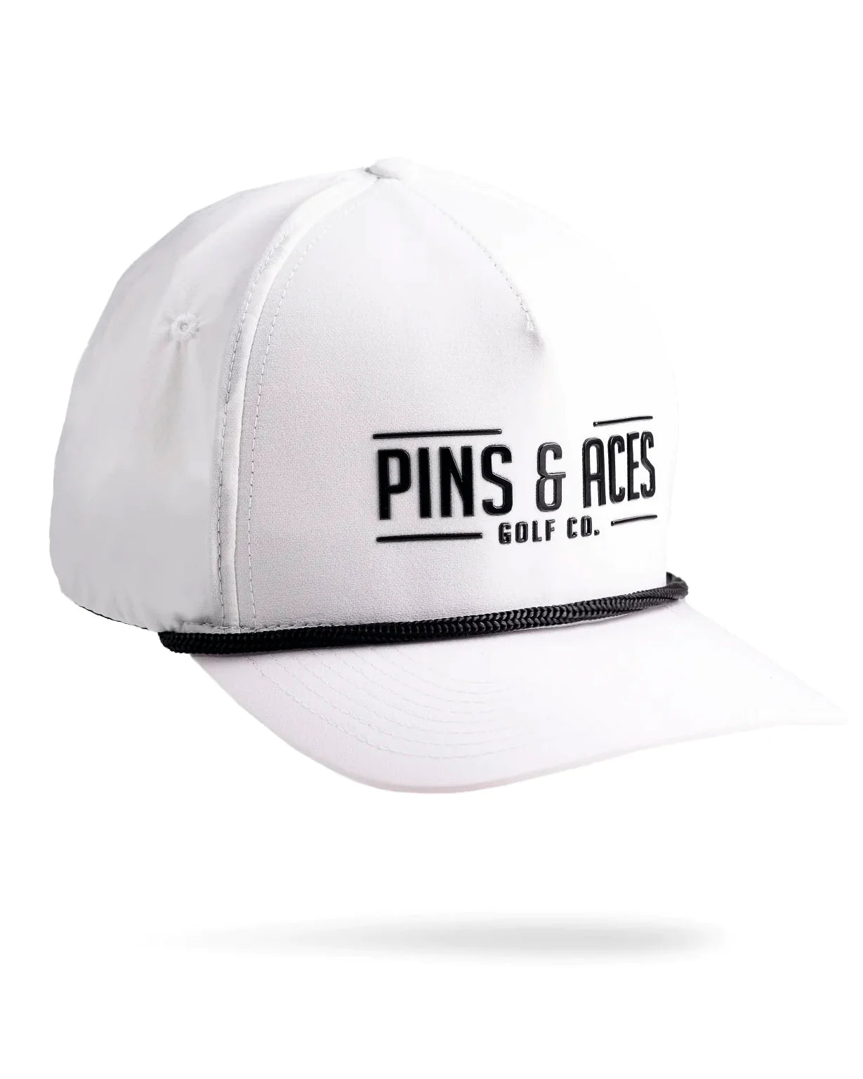 PINS & ACES LOGO SNAPBACK CAP WHITE