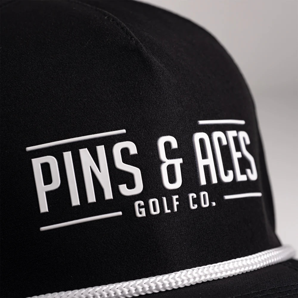 PINS & ACES LOGO SNAPBACK-KEPS SVART