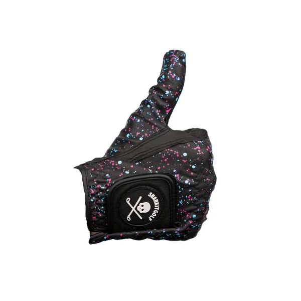 BLACK PAINT SPLASH GOLF GLOVE