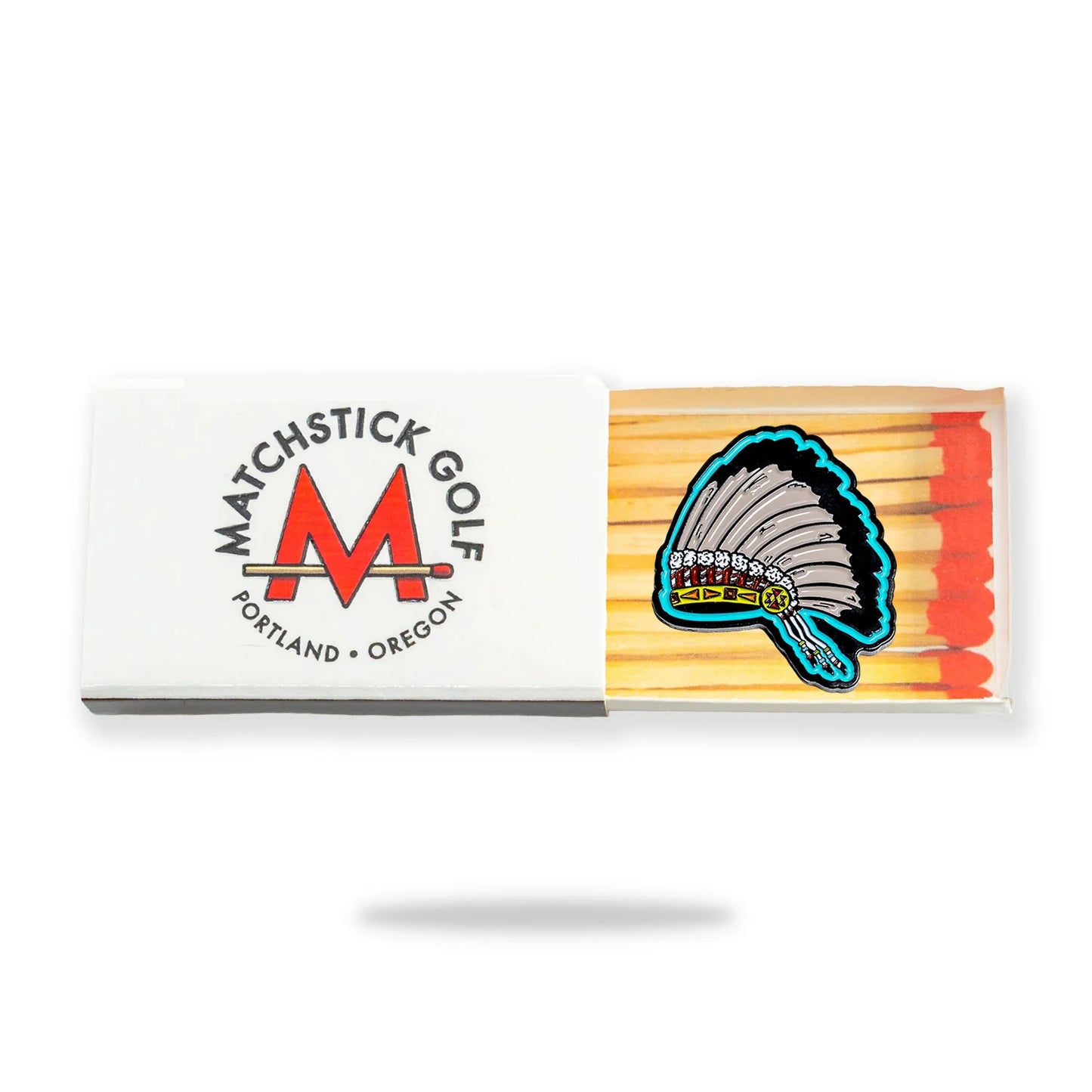 NATIVE HEADDRESS GOLF BALL MARKER