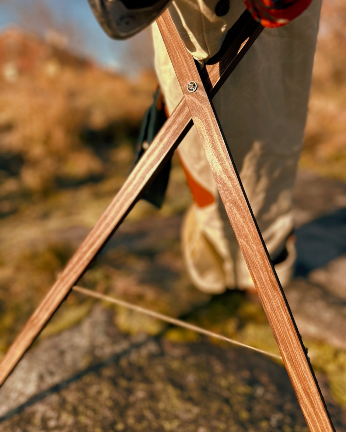 WOODEN TRESTLE STICKS (BAG STANDS)