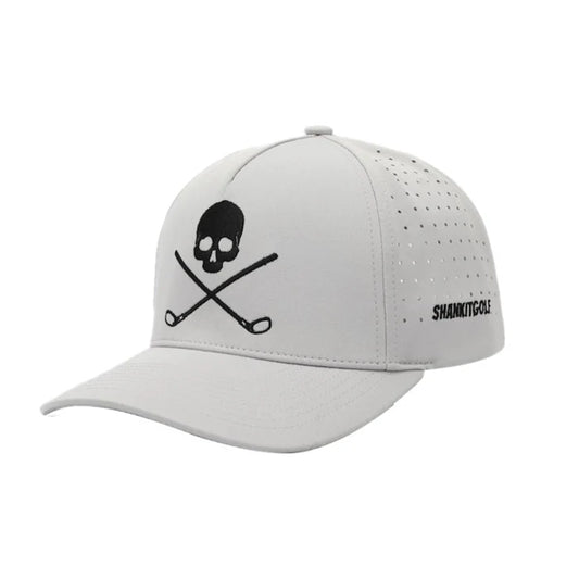 SKULL AND CROSSBONES GRAY GOLF CAP