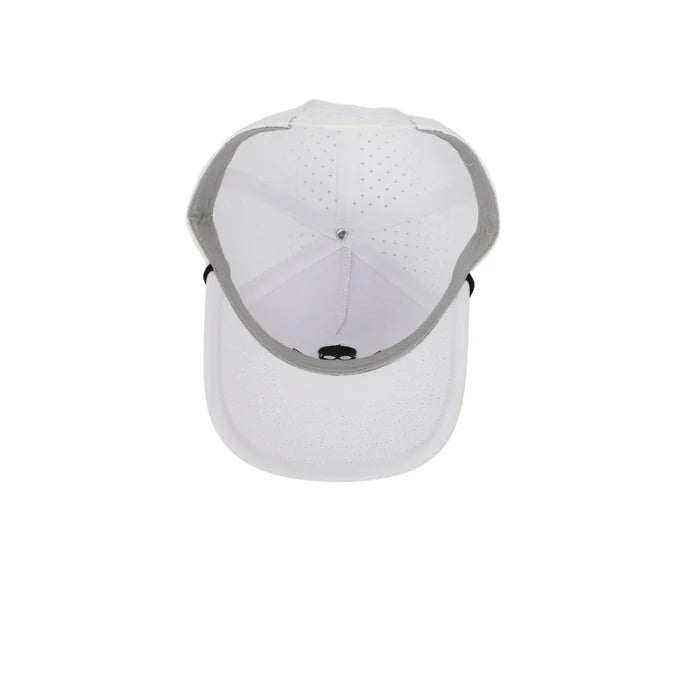 SKULL AND CROSSBONES WHITE ROPE GOLF CAP